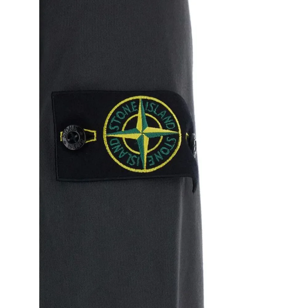 Stone Island Men Sweatshirt With Crew Neck And Long Sleeves In Gray Unisex